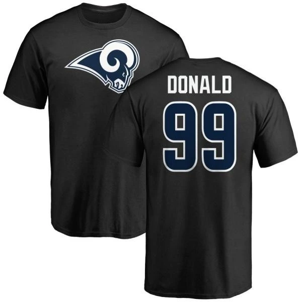 Men's Nike Aaron Donald White Los Angeles Rams Name & Number T-Shirt 