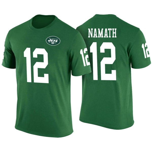 Joe Namath New York Jets Green Color Rush Legend T-Shirt - Stadium Tee